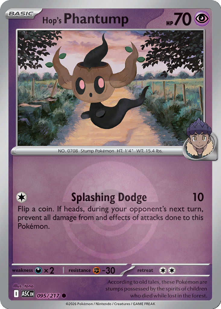 Hops Phantump - 95/217 - Poké Ball Holo