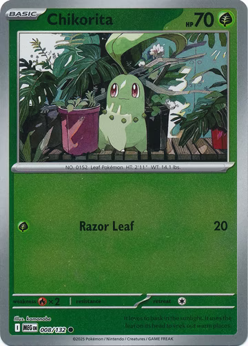 Chikorita - 8/132 - Reverse