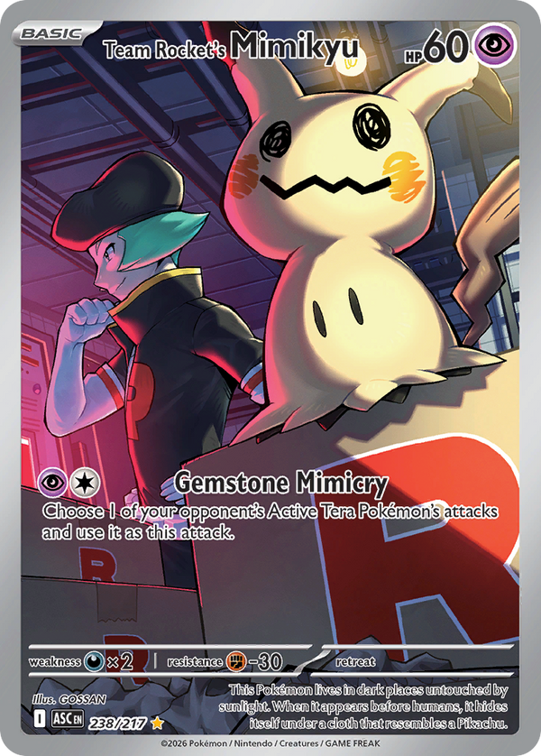 Team Rocket's Mimikyu - 238/217 - Holo