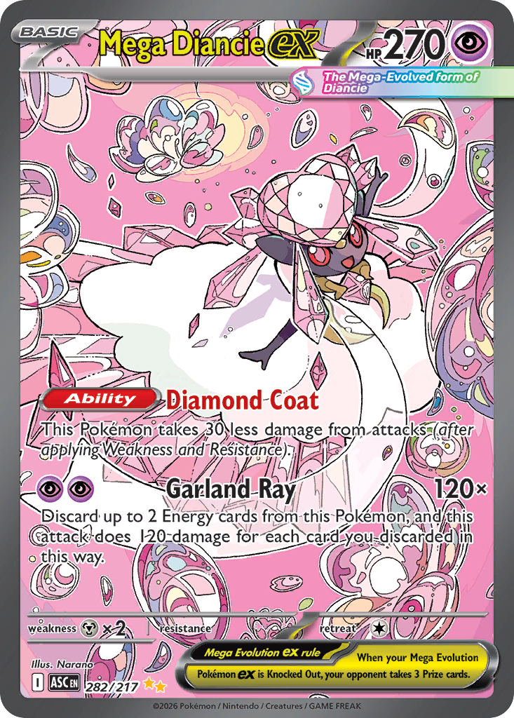 Mega Diancie ex - 282/217 - Holo
