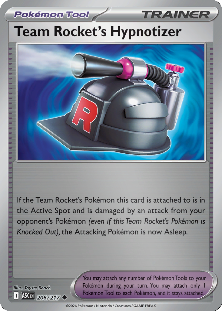 Team Rocket's Hypnotizer - 206/217 - Reverse Holo