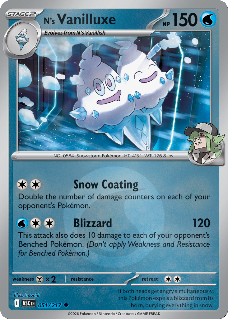 N's Vanilluxe - 51/217 - Reverse Holo