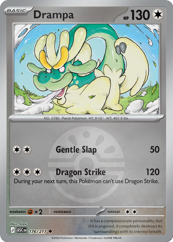 Drampa - 176/217 - Friend Ball Holo
