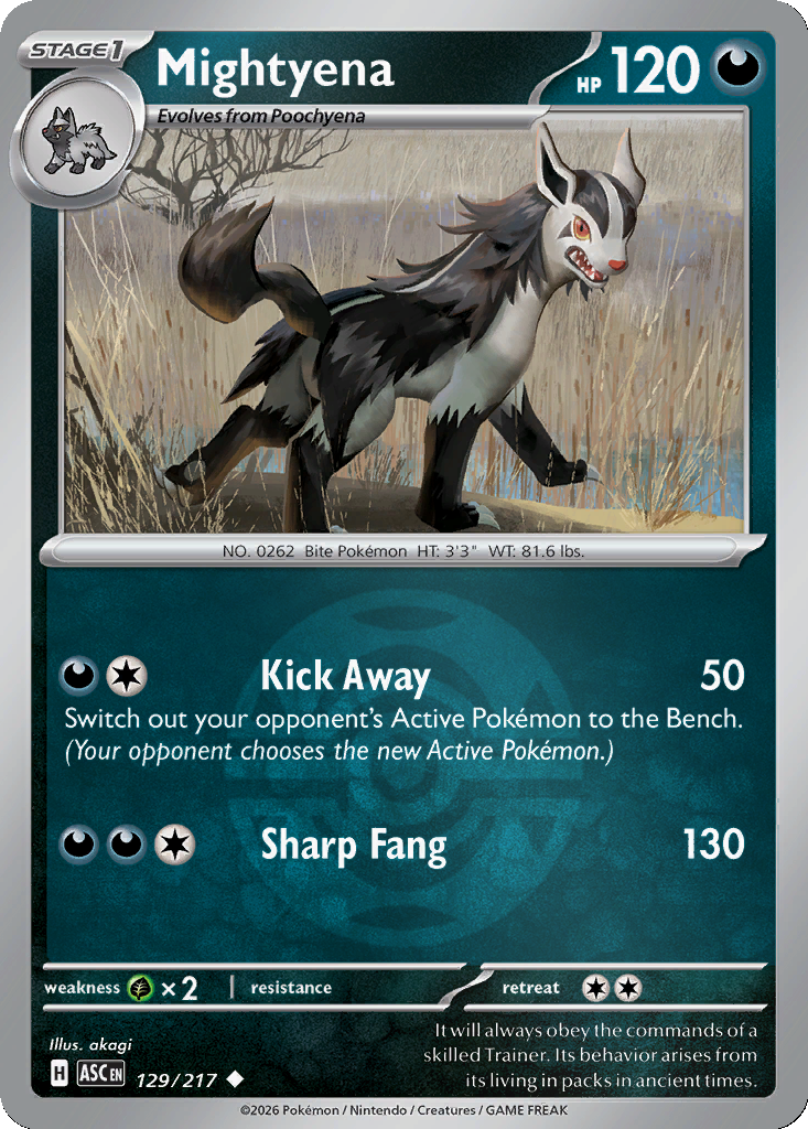 Mightyena - 129/217 - Dusk Ball Holo
