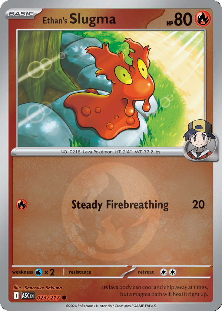 Ethans Slugma - 23/217 - Reverse Holo