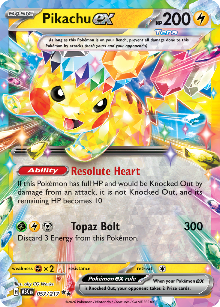 Pikachu ex - 57/217 - Holo