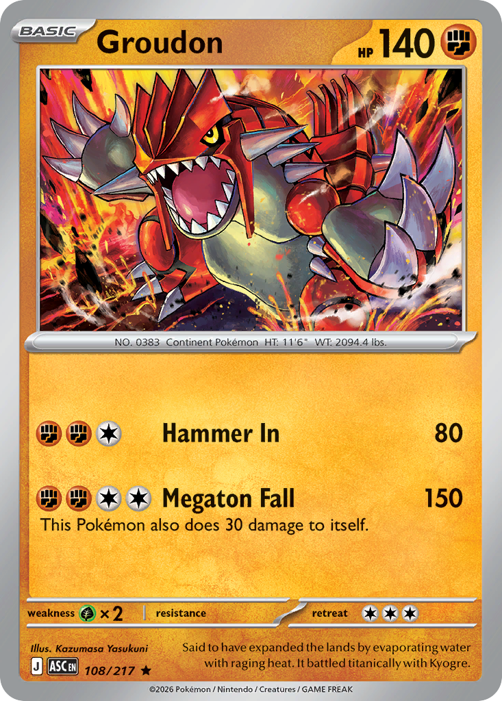 Groudon - 108/217 - Holo