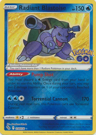 Radiant Blastoise - 018/078