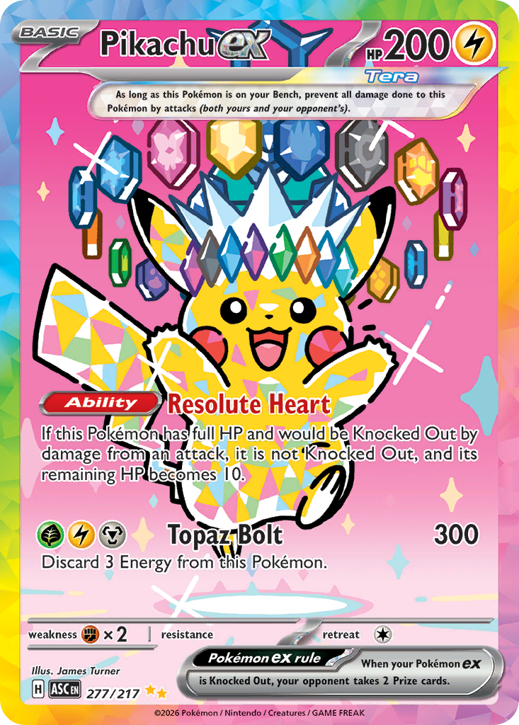 Pikachu ex - 277/217 - Holo