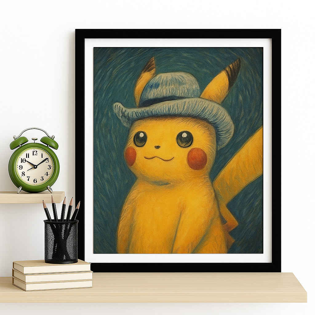 Pikachu van Gogh 40x30cm