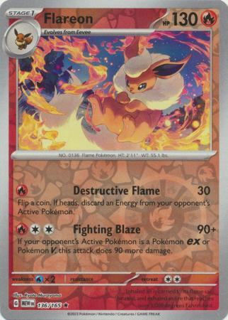 Flareon - 136/165 - Reverse