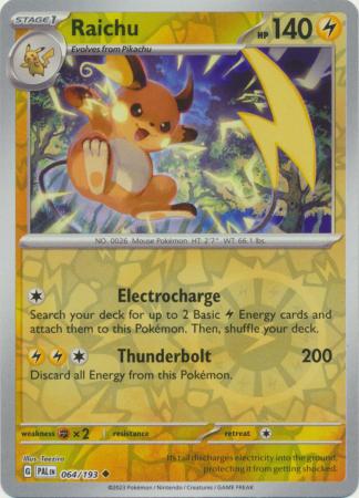 Raichu - 64/193 - Reverse