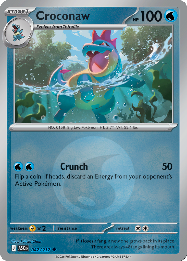 Croconaw - 42/217 - Reverse Holo