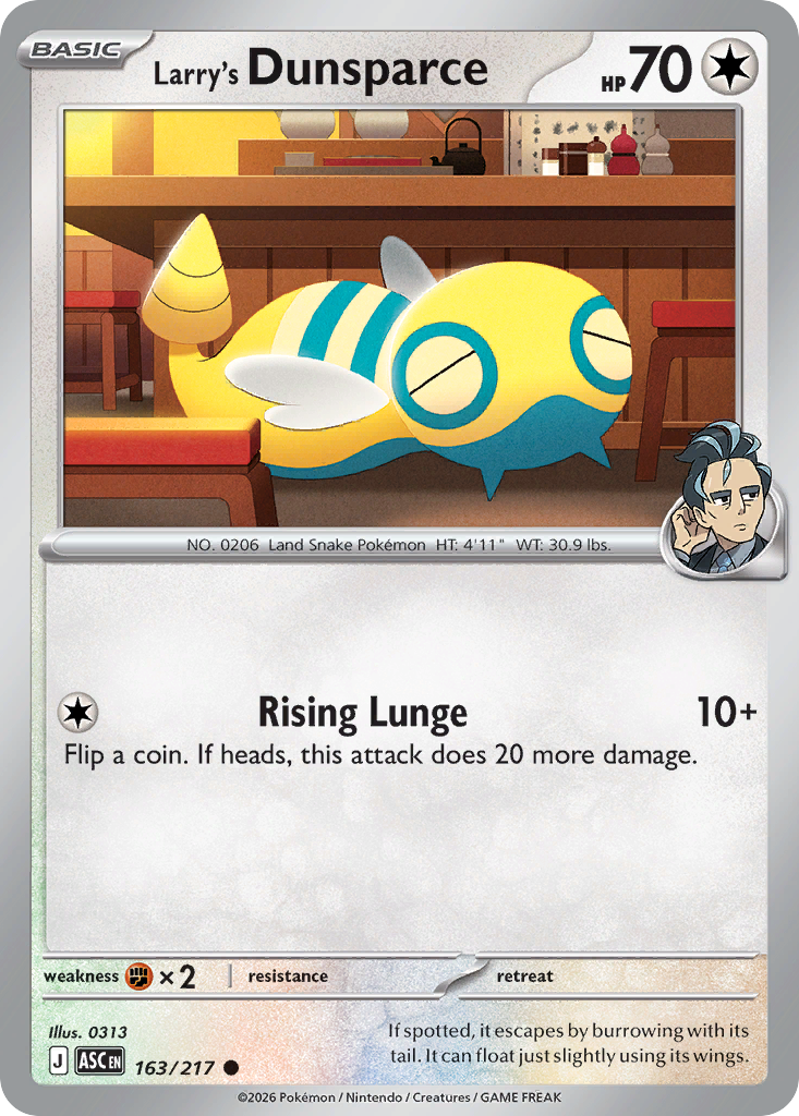 Larry's Dunsparce - 163/217 - Normal