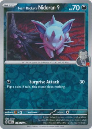 Team Rocket's Nidoran♀ - 114/182 - Reverse