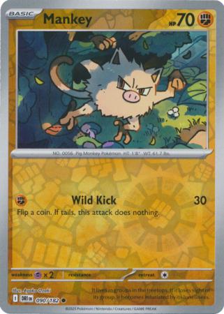 Mankey - 90/182 - Reverse