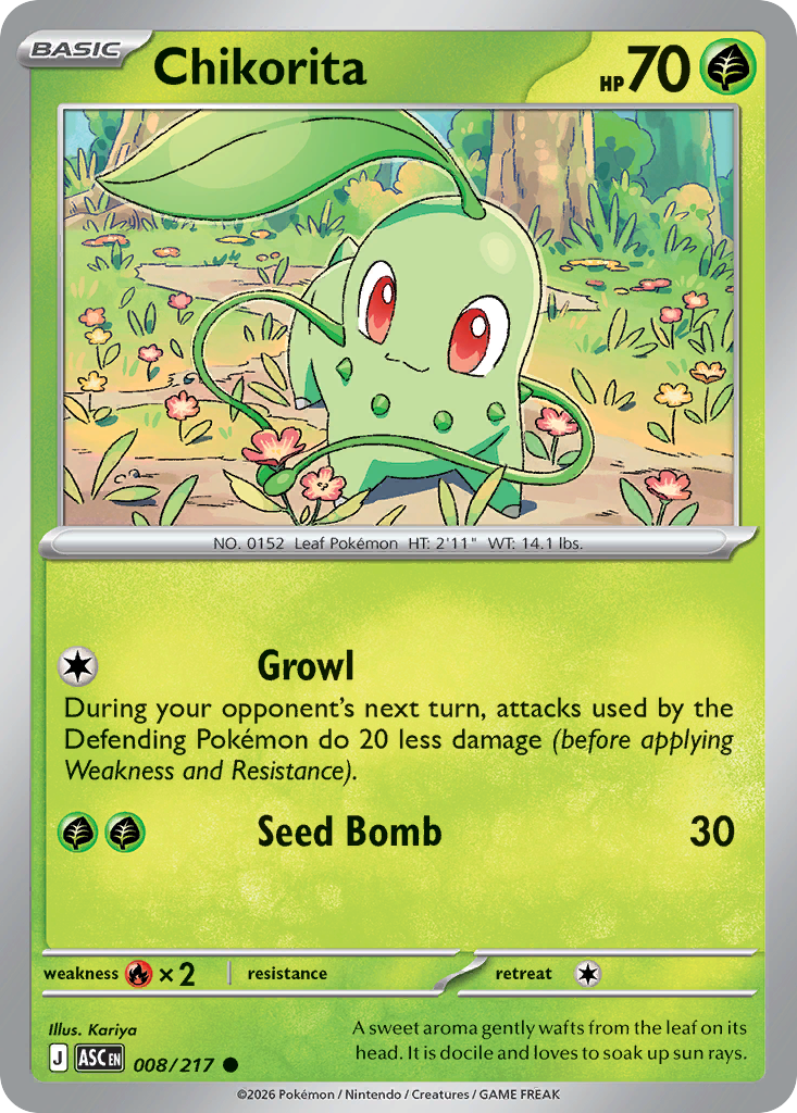 Chikorita - 8/217 - Cosmos Holo