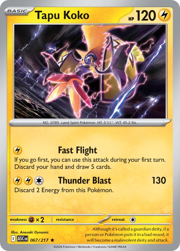 Tapu Koko - 67/217 - Holo