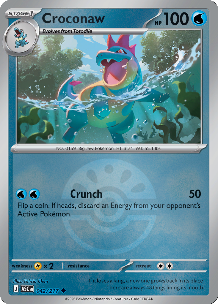 Croconaw - 42/217 - Friend Ball Holo