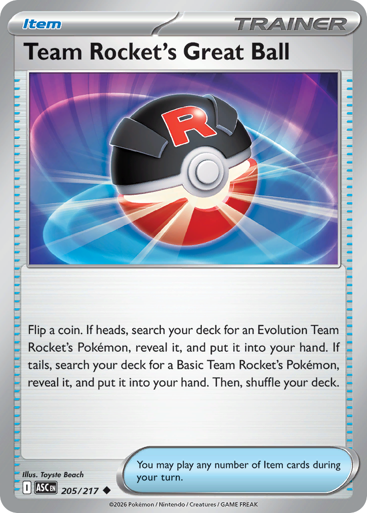 Team Rocket's Great Ball - 205/217 - Normal