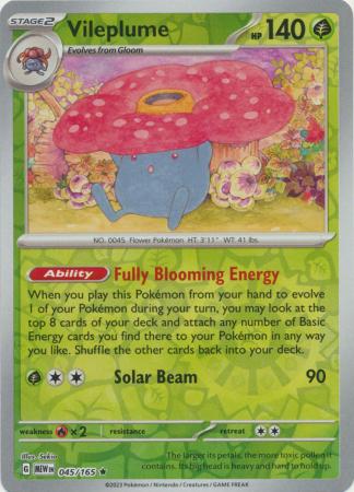Vileplume - 45/165 - Reverse