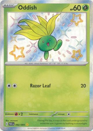 Oddish Shiny Rare 092/091