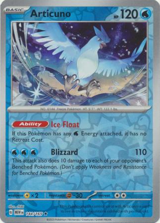 Articuno - 144/165 - Reverse