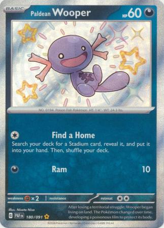 Paldean Wooper Shiny Rare - 180/091