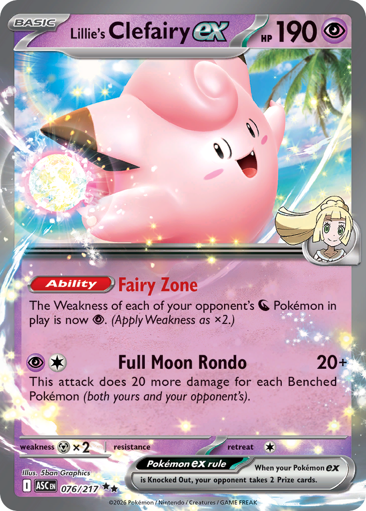 Lillie's Clefairy ex - 76/217 - Holo