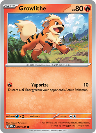 Growlithe - 58/165 - Normal
