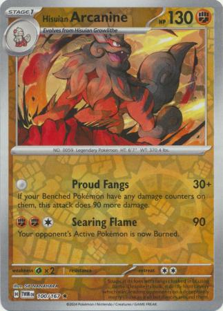 Hisuian Arcanine - 100/167 - Reverse