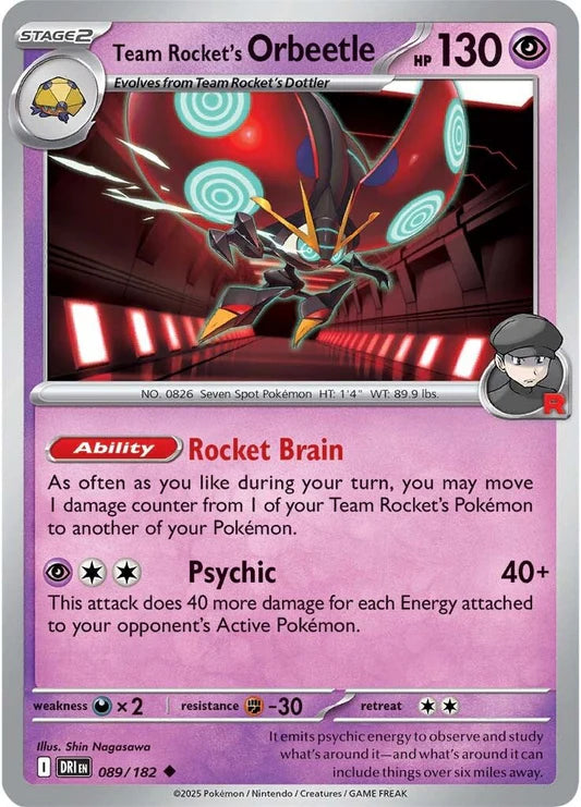 Team Rocket's Orbeetle - 89/182 - Normaal