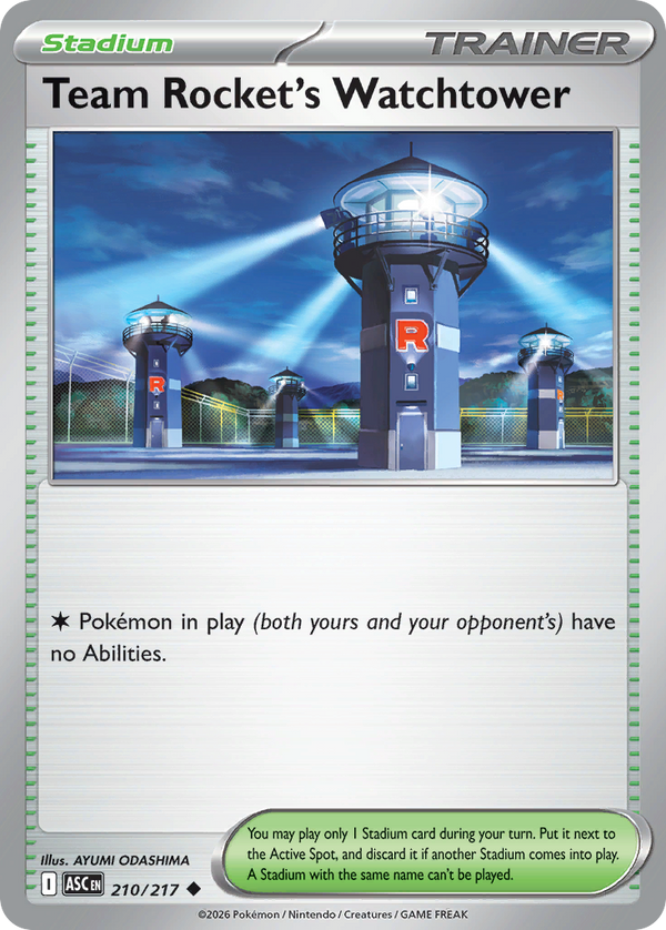 Team Rocket's Watchtower - 210/217 - Normal