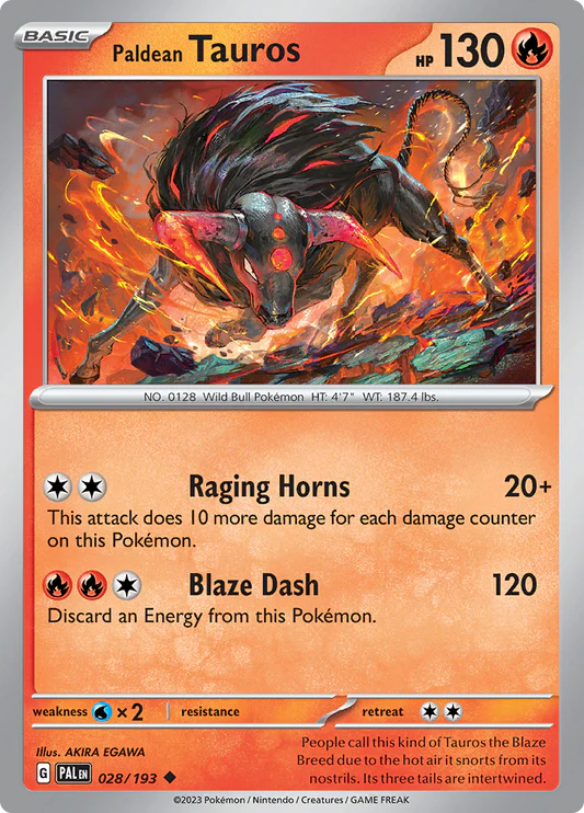 Paldean Tauros - 28/193 - Normal