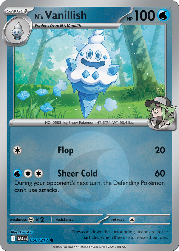 N's Vanillish - 50/217 - Reverse Holo