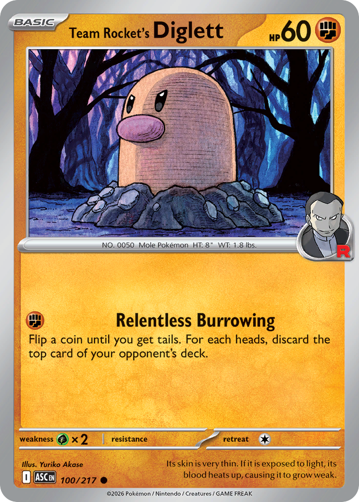 Team Rocket's Diglett - 100/217 - Normal