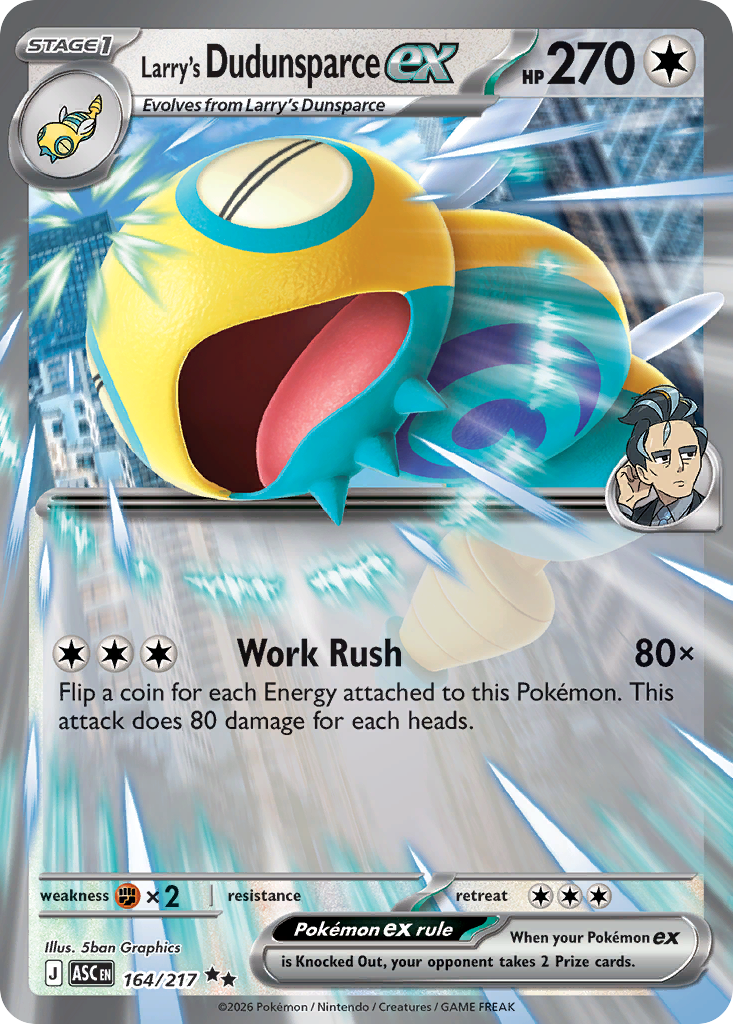 Larry's Dudunsparce ex - 164/217 - Holo