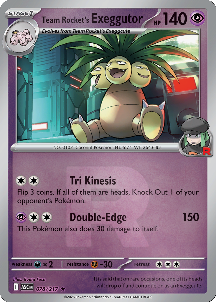 Team Rocket's Exeggutor - 78/217 - Team Rocket Holo