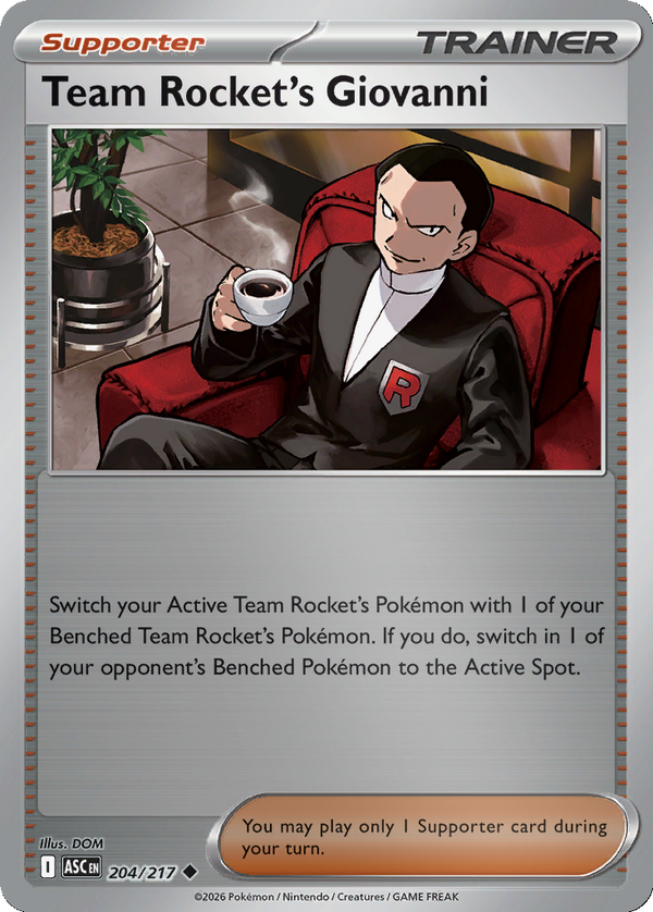 Team Rocket's Giovanni - 204/217 - Reverse Holo
