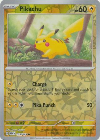 Pikachu - 25/165 - Reverse