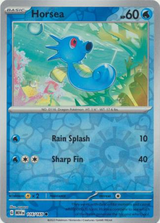 Horsea - 116/165 - Reverse