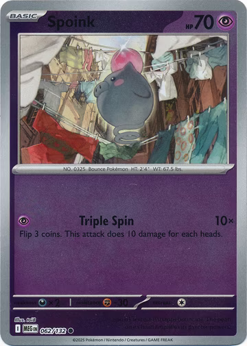 Spoink - 62/132 - Reverse