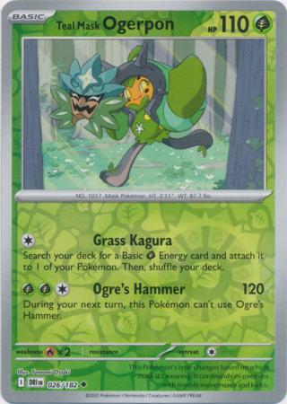 Teal Mask Ogerpon - 26/182 - Reverse