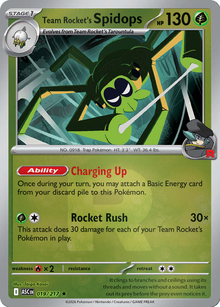 Team Rocket's Spidops - 19/217 - Team Rocket Holo