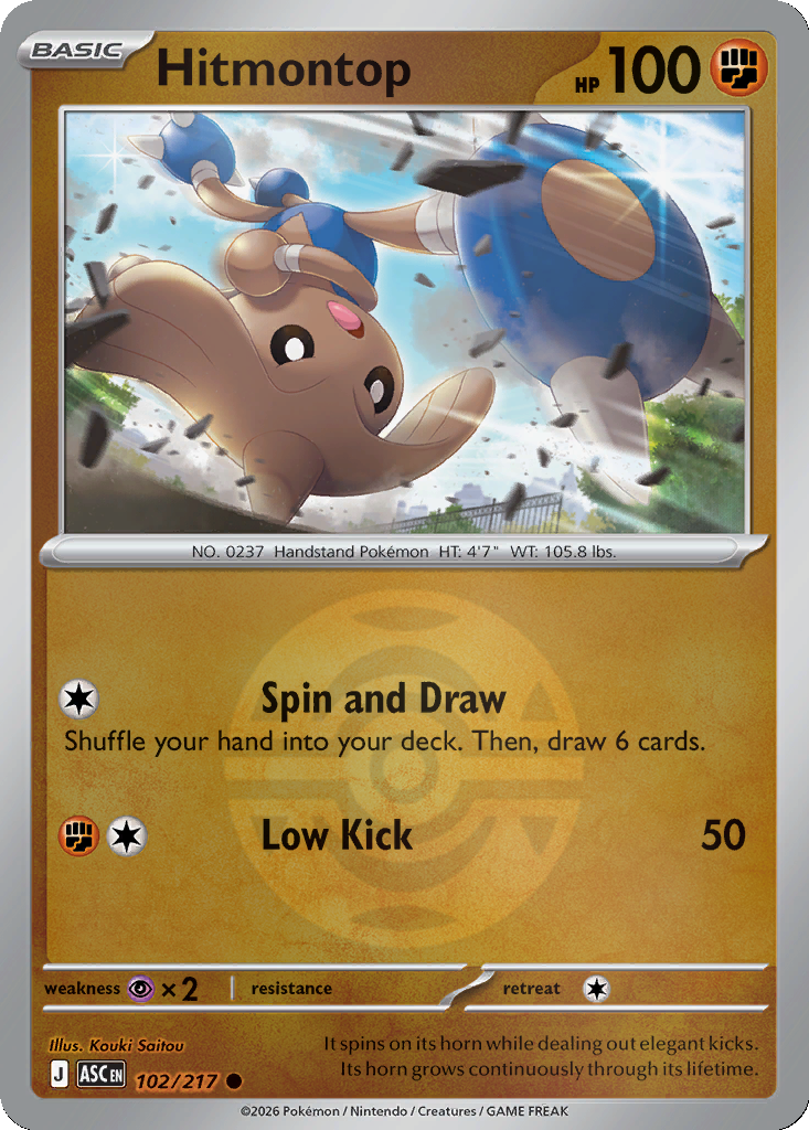 Hitmontop - 102/217 - Dusk Ball Holo