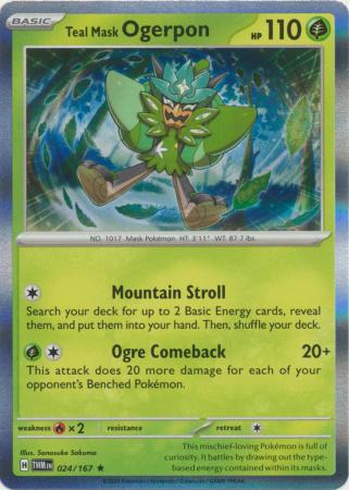 Teal Mask Ogerpon - 24/167 - Holo