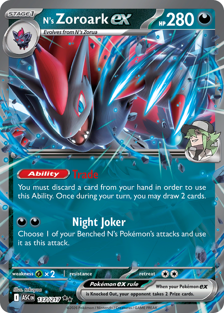 N's Zoroark ex - 137/217 - Holo