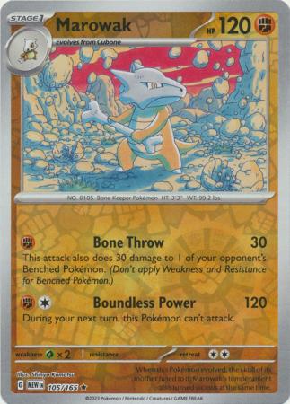 Marowak - 105/165 - Reverse