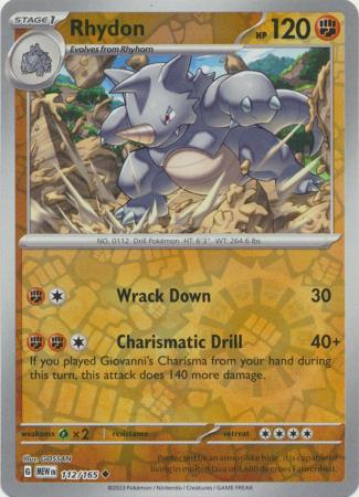 Rhydon - 112/165 - Reverse