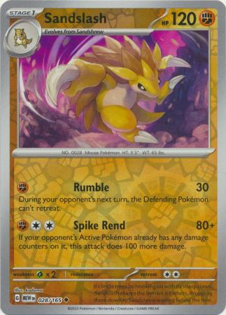 Sandslash - 28/165 - Reverse